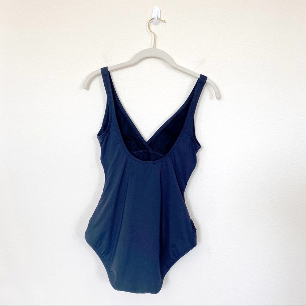 [Tommy Bahama] Black One Piece Ruched Swimsuit - Picture 3 of 11